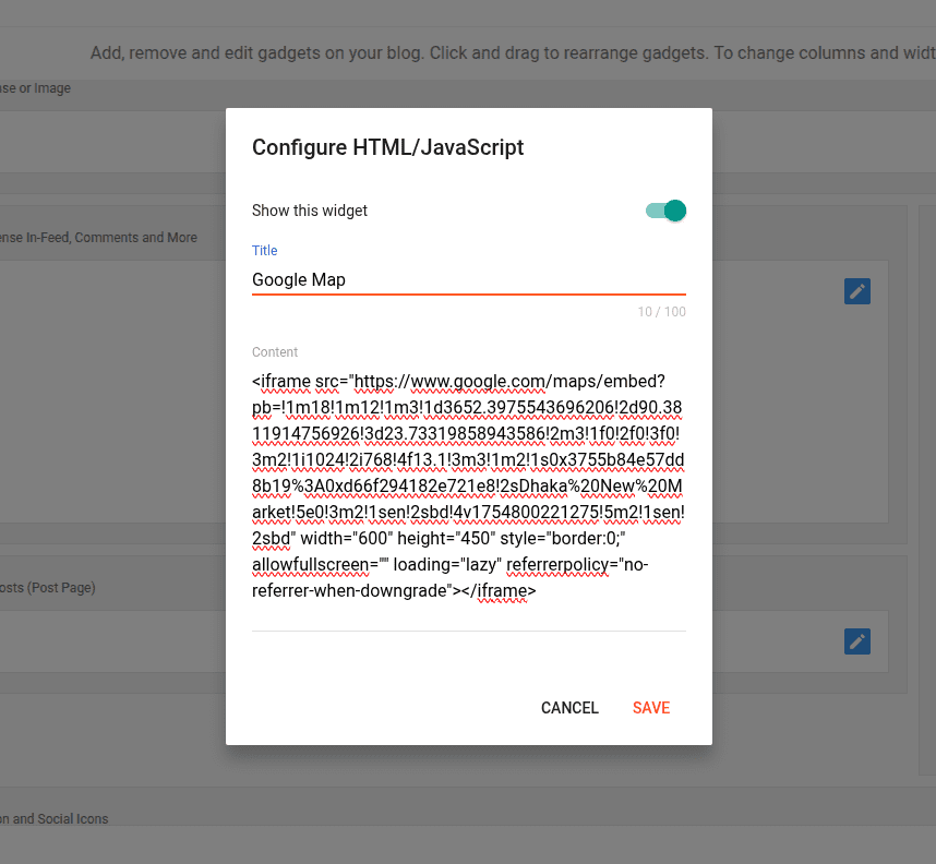 কিভাবে ব্লগারে গুগল ম্যাপ কীভাবে অ্যাড করবেন জেনে নিন 8 কিভাবে ব্লগারে গুগল ম্যাপ কীভাবে অ্যাড করবেন জেনে নিন — BanglaTrick