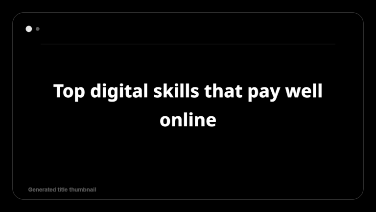 Top digital skills that pay well online &mdash; BanglaTrick