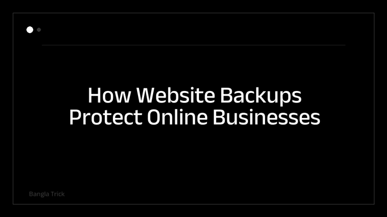 How Website Backups Protect Online Businesses &mdash; BanglaTrick
