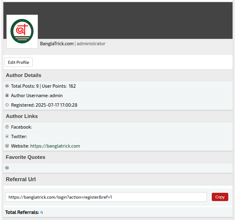 চালু হচ্ছে রেফারেল সাইনআপ ও রেফারেল ভিজিটর বোনাস — BanglaTrick